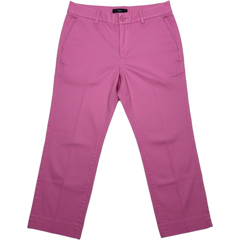 Talbots Signature Pink Cropped Pants Womens Size 10 Straight Chino 30x10
